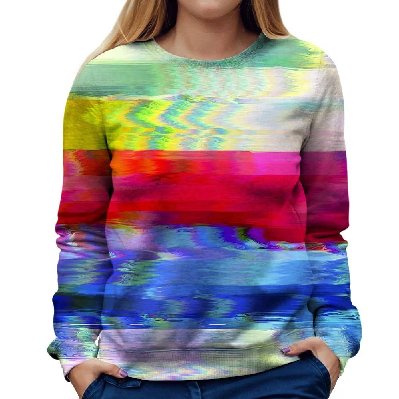 Thick Lines Womens Sweatshirt Hoodie with Emblem Brand Identity
