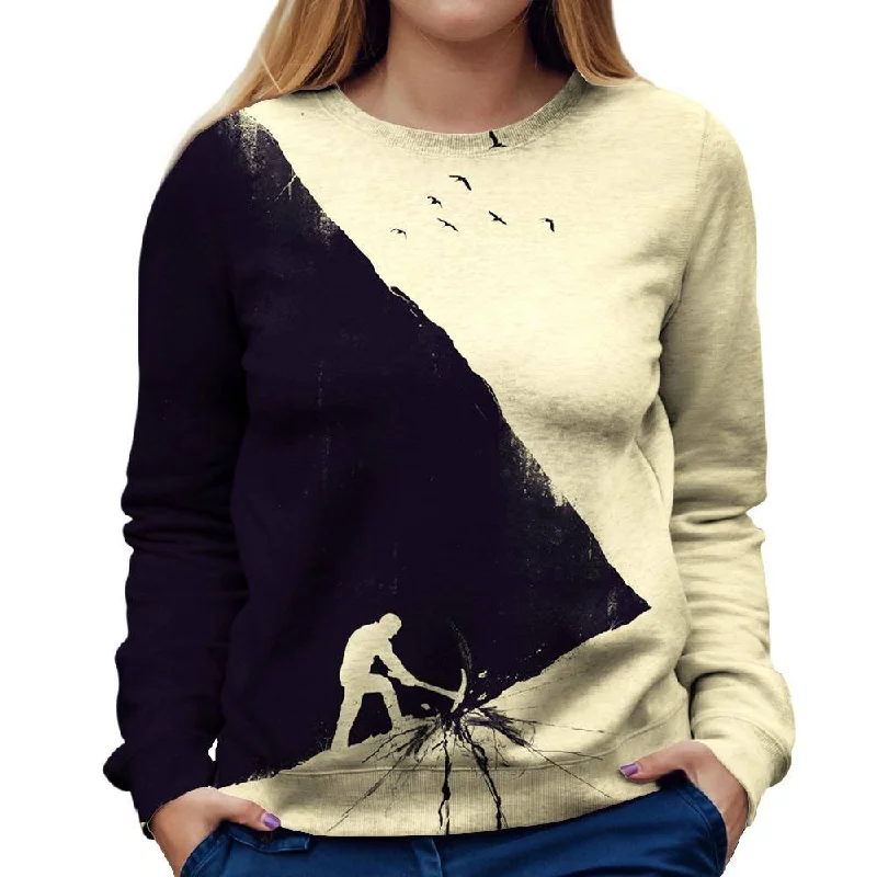 Freedom Seeker Womens Sweatshirt Hoodie with Hem Contrast Bold Stylish