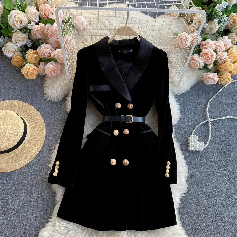 Wjczt Blazer Coat Women Velvet Suit Jacket Winter Double Breasted Long Sleeve Ladies Black Blazer Belt Women Slim Suit Blazer Outwear Appliqued Jacket Beaded Jacket Sequined Jacket Wjczt Blazer Coat Women Velvet Suit Jacket Winter Double Breasted Long Sleeve Ladies Black Blazer Belt Women Slim Suit Blazer Outwear Appliqued Jacket Beaded Jacket Sequined Jacket