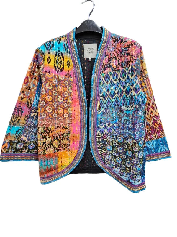 Women's Quilted Multi Colored Jacket with Running Stitch details One-Shoulder Jacket Off-the-Shoulder Jacket Asymmetrical Jacket Women's Quilted Multi Colored Jacket with Running Stitch details One-Shoulder Jacket Off-the-Shoulder Jacket Asymmetrical Jacket