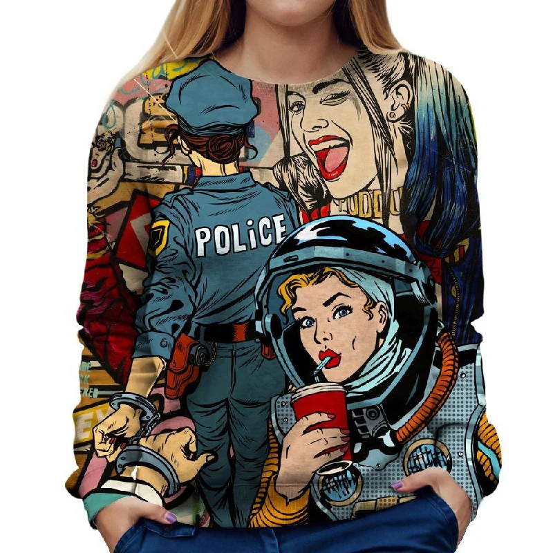 Its A Womans World Womens Sweatshirt Hoodie with Half-Zip Sporty Casual