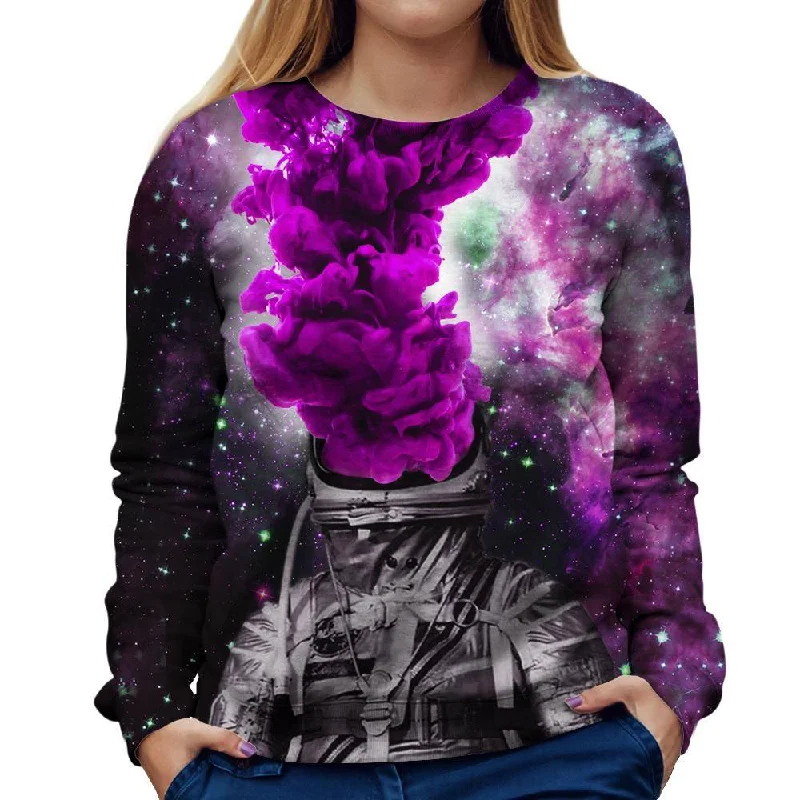 Smoker Womens Sweatshirt Hoodie with Ribbed Neckline Snug Warm