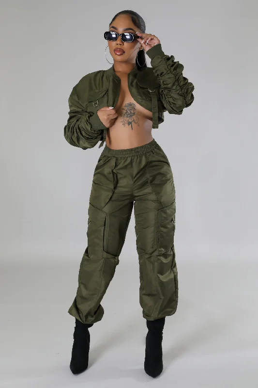 HDC30902P - TRACK BOLERO JACKET & CARGO JOGGER SET Snapped Jacket Toggled Jacket Drawstring Jacket HDC30902P - TRACK BOLERO JACKET & CARGO JOGGER SET Snapped Jacket Toggled Jacket Drawstring Jacket