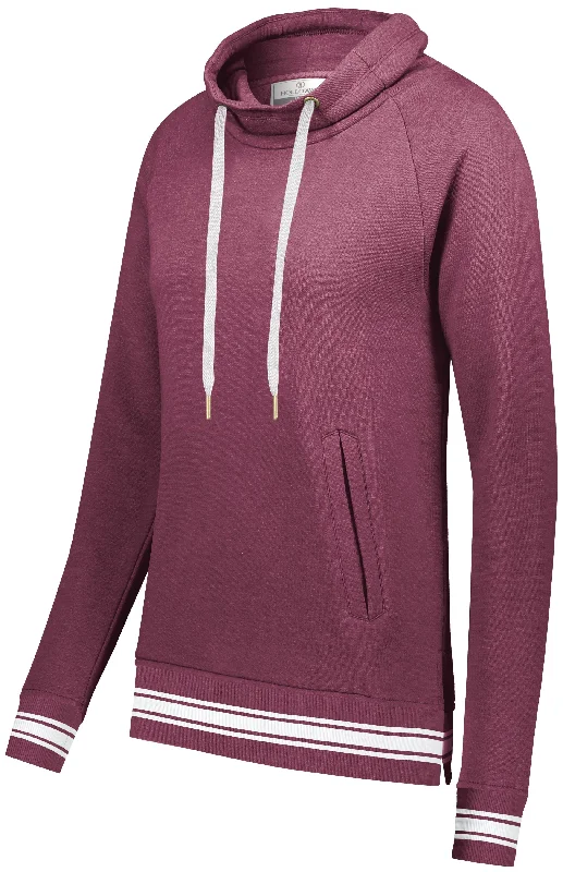 MAROON HEATHER/WHITE
