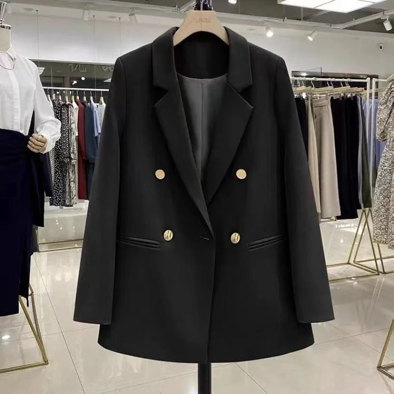 Wjczt Spring and Autumn 2022 New Style Suit Jacket Female Korean Version Casual Loose Fashion Commuter Suit Jacket Female S-XXL Notch Collar Peter Pan Collar Cowl Neck Wjczt Spring and Autumn 2022 New Style Suit Jacket Female Korean Version Casual Loose Fashion Commuter Suit Jacket Female S-XXL Notch Collar Peter Pan Collar Cowl Neck