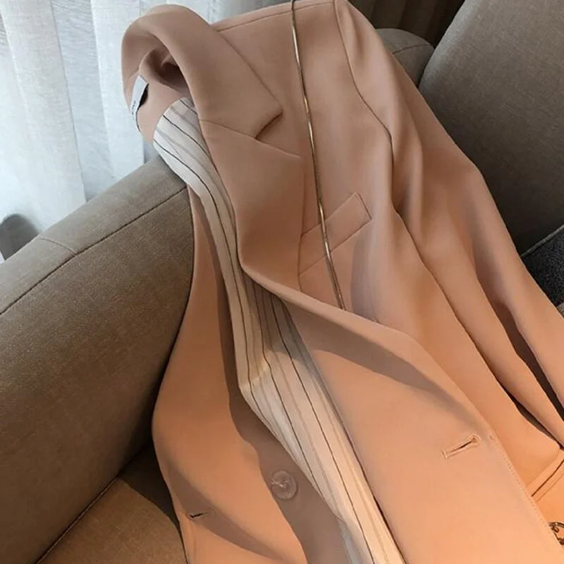 Wjczt Women's 2022 Spring Autumn Suit Coats Office Lady Solid Working Jacket Korean Fashion Elegant Clothing Female New Streetwear Notch Collar Jacket Peter Pan Collar Jacket Cowl Neck Jacket Wjczt Women's 2022 Spring Autumn Suit Coats Office Lady Solid Working Jacket Korean Fashion Elegant Clothing Female New Streetwear Notch Collar Jacket Peter Pan Collar Jacket Cowl Neck Jacket