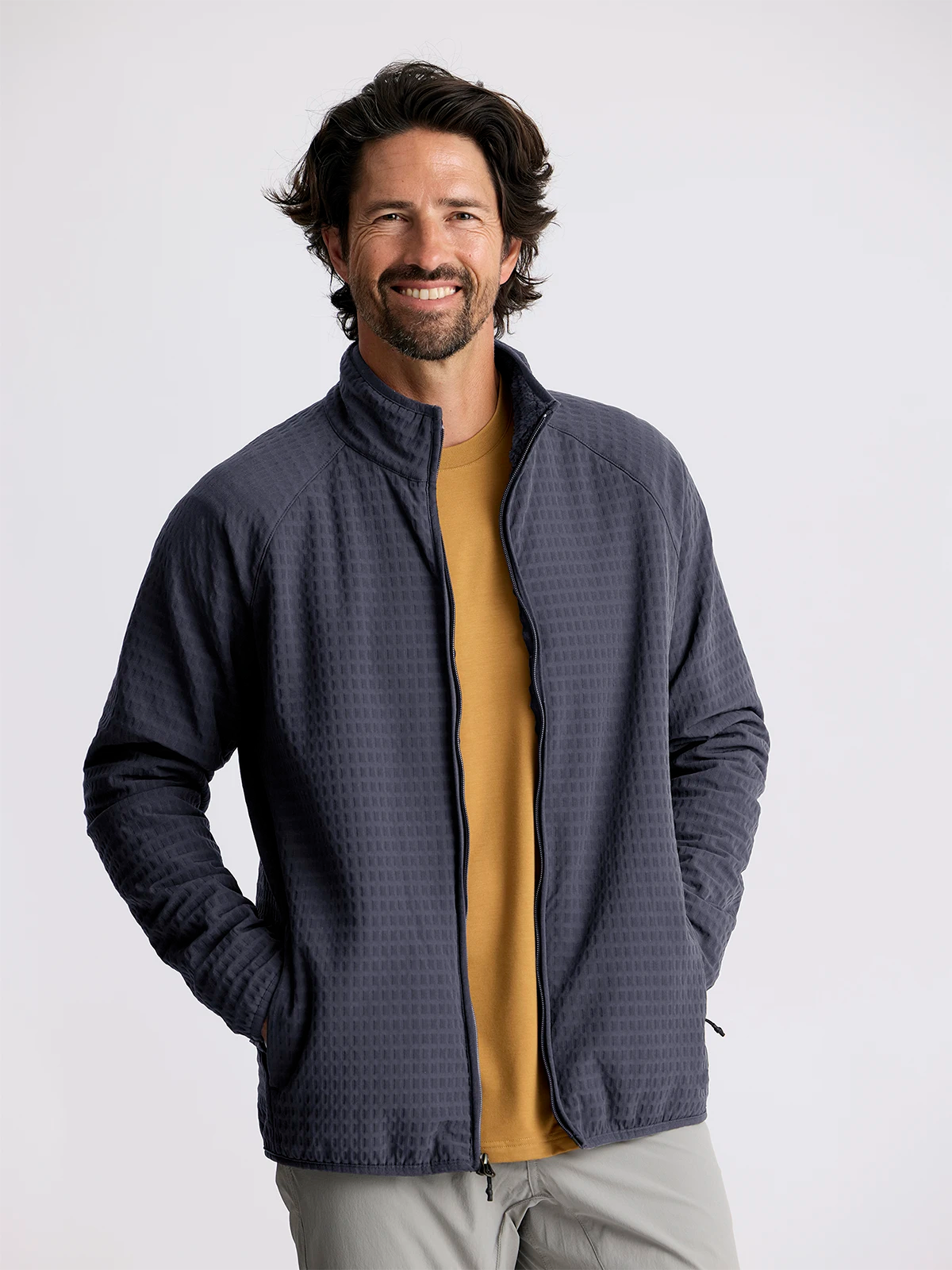 Men's Gridback Fleece Jacket - Storm Cloud Print Jacket Jacquard Jacket Embroidered Jacket Men's Gridback Fleece Jacket - Storm Cloud Print Jacket Jacquard Jacket Embroidered Jacket
