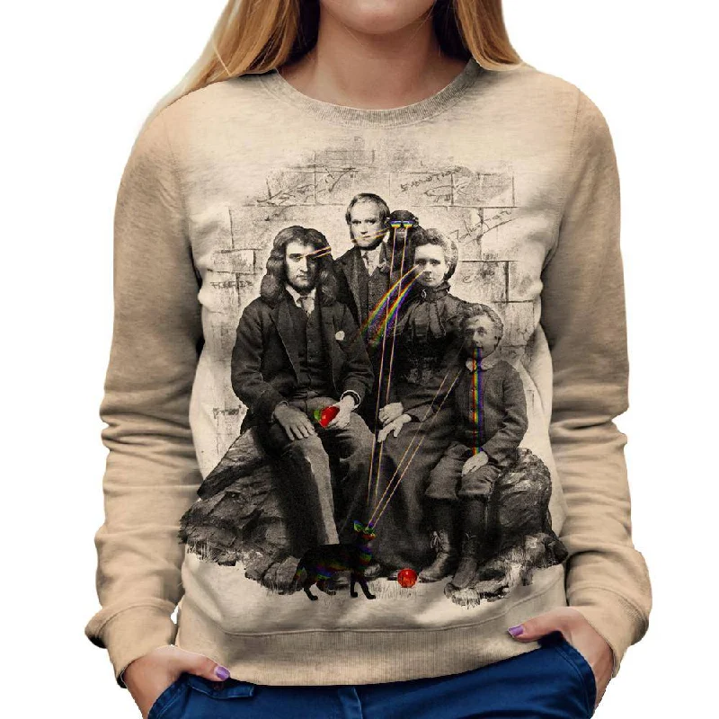 Family Portrait Womens Sweatshirt Hoodie with Hem Elastic Stretchable Comfortable