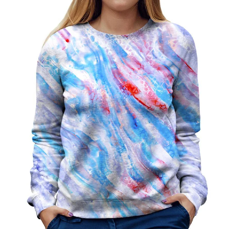 Light Blue Swerves Womens Sweatshirt Hoodie Jacket Zipper Layering