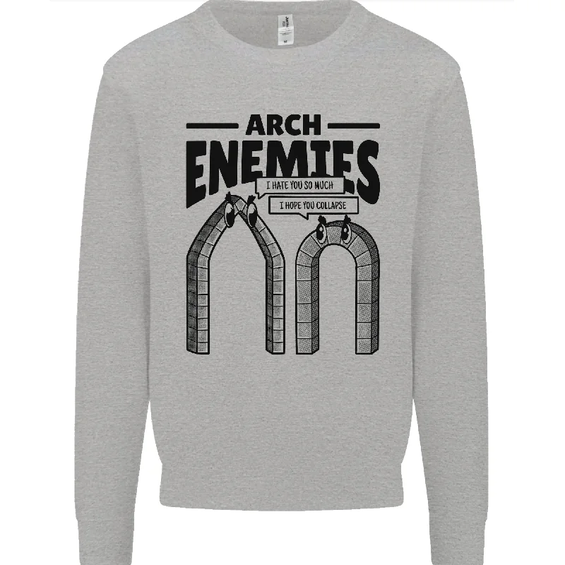 Arch Enemies Funny Architect Builder Mens Sweatshirt Jumper Hoodie with Drop Shoulder Relaxed Streetwear