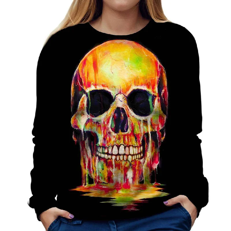 Dye Out Womens Sweatshirt Hoodie with Magnetic Closure Innovative Modern