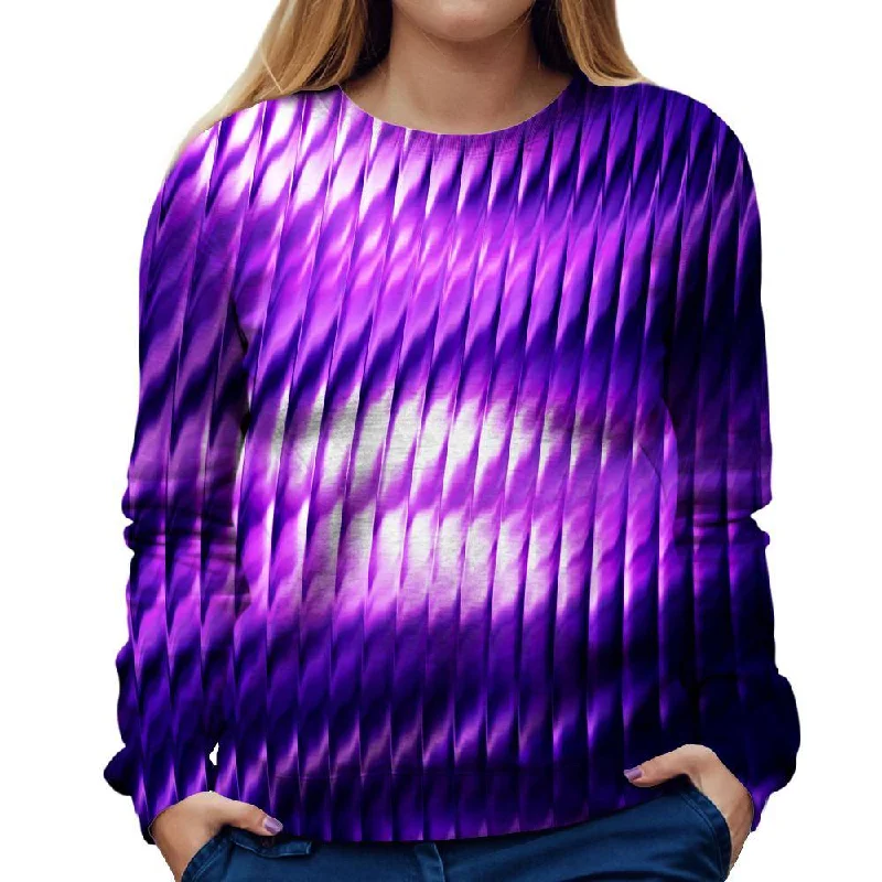 Purple Reflection Womens Sweatshirt Hoodie with Relaxed Fit Easy Casual