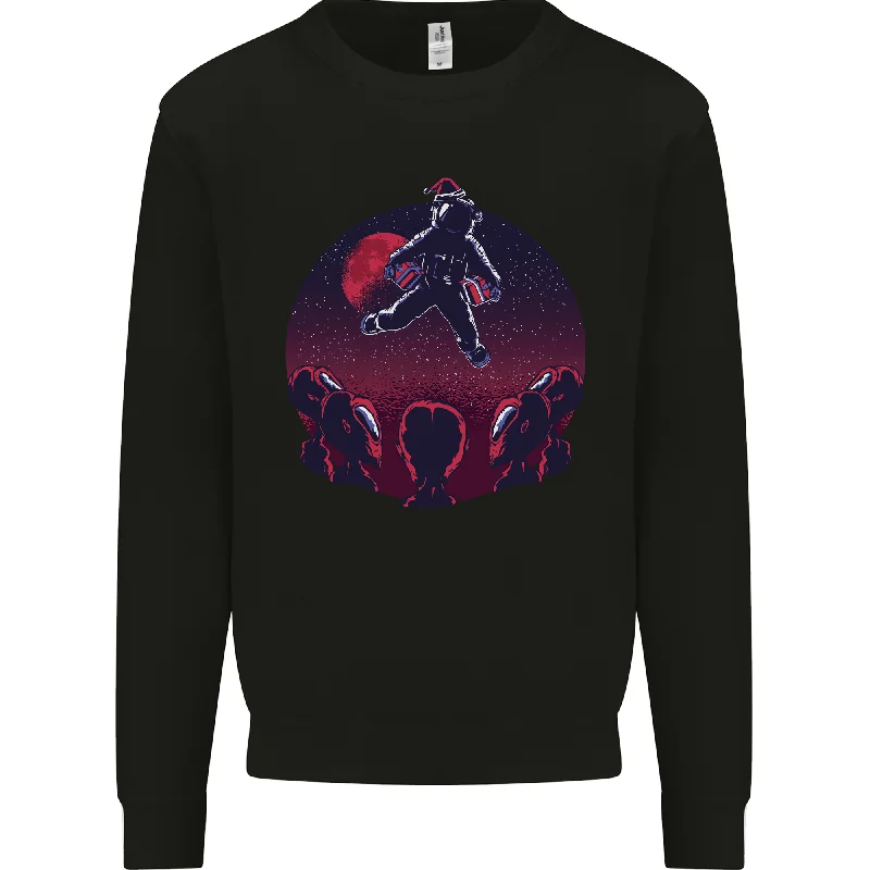Astronaut Santa & Aliens Christmas Planets Xmas Mens Sweatshirt Jumper Hoodie with Hood Adjustable Protection Astronaut Santa & Aliens Christmas Planets Xmas Mens Sweatshirt Jumper Hoodie with Hood Adjustable Protection