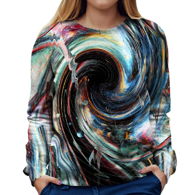 Pipe Dream Womens Sweatshirt Hoodie with Applique Textured Unique