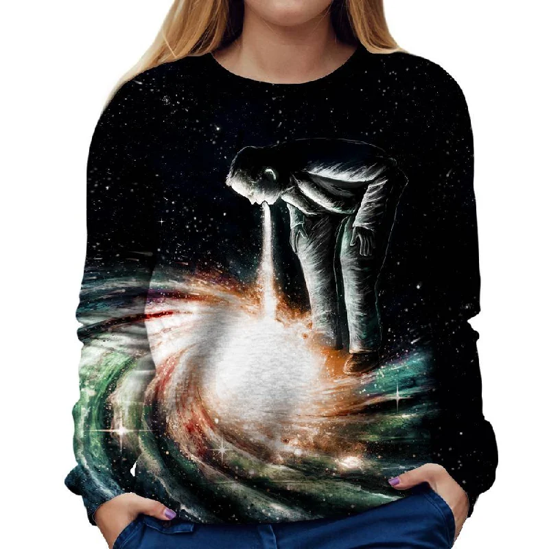 Cosmic Vomit Womens Sweatshirt Hoodie with Full-Zip Functional Layering