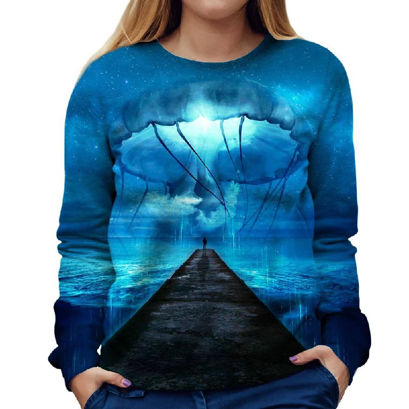 Giant Jellyfish Womens Sweatshirt Hoodie with Logo Branding Identity