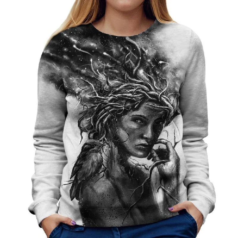 Affinity Womens Sweatshirt Hoodie with Mock Neck Collared Structured