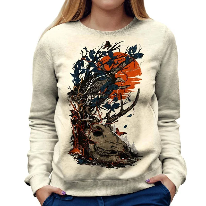Dominate Womens Sweatshirt Hoodie with Belted Waist Structured Tailored
