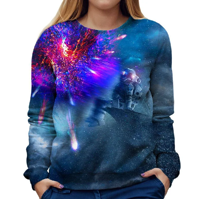 Astronaut Galaxy Womens Sweatshirt Hoodie with Elastic Waist Stretchable Comfortable Astronaut Galaxy Womens Sweatshirt Hoodie with Elastic Waist Stretchable Comfortable