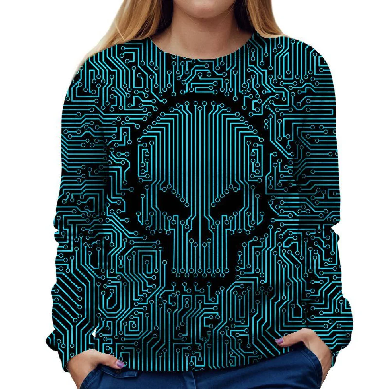 Bad Circuit Womens Sweatshirt Hoodie with Patch Decorative Personalized