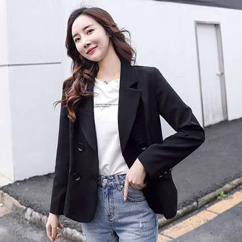 Wjczt Autumn Simple Elegant Blazer Women Black Loose Suit Jackets Causal Pink Tailored Coat Korean Fashion Lady Office Outwear New Chenille Fabric Brocade Fabric Lace Fabric Wjczt Autumn Simple Elegant Blazer Women Black Loose Suit Jackets Causal Pink Tailored Coat Korean Fashion Lady Office Outwear New Chenille Fabric Brocade Fabric Lace Fabric