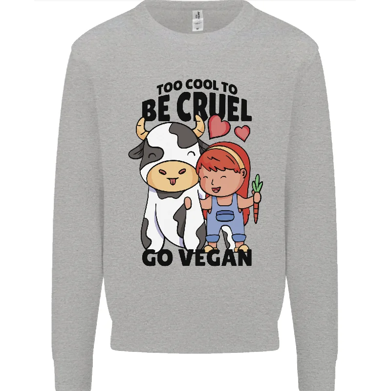 Anything That Farts Funny Vegan Vegetarian Mens Sweatshirt Jumper Hoodie with Metallic Shiny Futuristic
