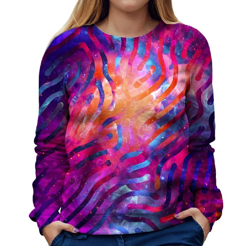 Galaxy Lines Womens Sweatshirt Hoodie with Oversized Fit Loose Comfortable