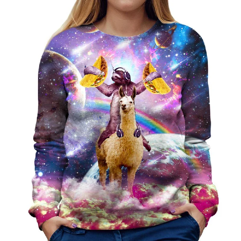 Sloth And Friends Womens Sweatshirt Hoodie with Turtle Neck Cozy Winter