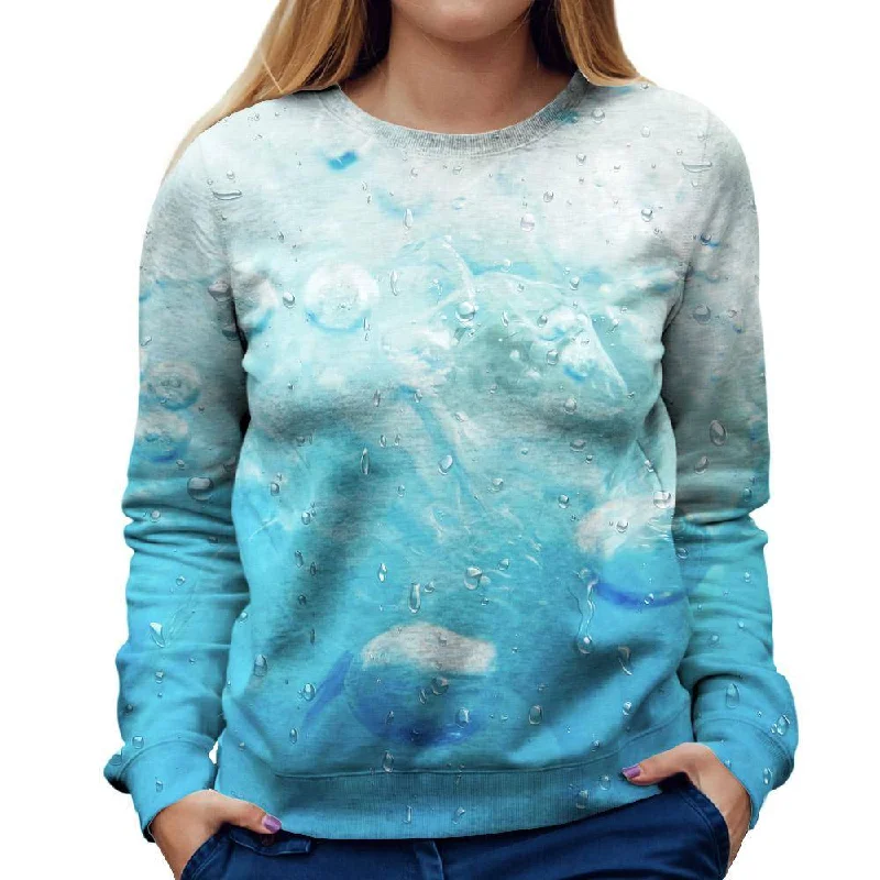 Stay Cool Wet Womens Sweatshirt Hoodie with Magnetic Closure Innovative Modern
