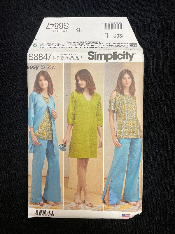 2019 Simplicity 8847 Sewing Pattern - Tunic Blouse, Dress, Pants and Jacket FACTORY FOLDED Print Jacket Jacquard Jacket Embroidered Jacket 2019 Simplicity 8847 Sewing Pattern - Tunic Blouse, Dress, Pants and Jacket FACTORY FOLDED Print Jacket Jacquard Jacket Embroidered Jacket