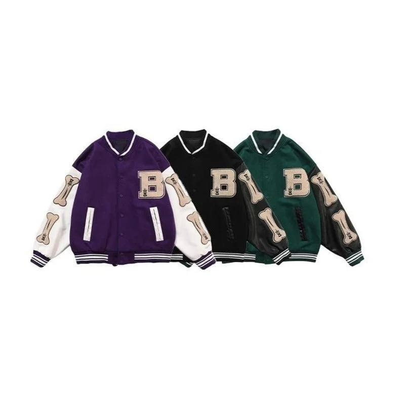 Wjczt Harajuku Bomber Jackets Women Coat Men's Couple Baseball Jacket Unisex Boyfriend Style Hiphop Varsity Women Spring Jacket Man Zippered Jacket Buttoned Jacket Snapped Jacket Wjczt Harajuku Bomber Jackets Women Coat Men's Couple Baseball Jacket Unisex Boyfriend Style Hiphop Varsity Women Spring Jacket Man Zippered Jacket Buttoned Jacket Snapped Jacket