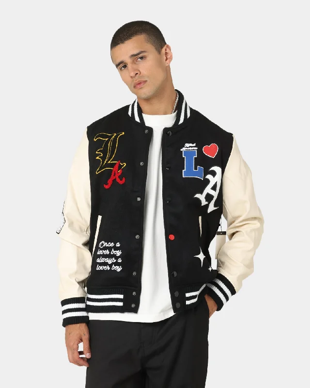 Lifted Anchors State Chenille Varsity Jacket Black Fitted Jacket Loose Jacket Oversized Jacket Lifted Anchors State Chenille Varsity Jacket Black Fitted Jacket Loose Jacket Oversized Jacket