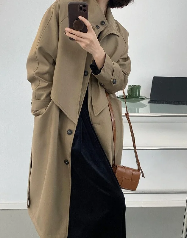 Wjczt Stylish Winter Women Long Trench Coats Autumn Double Breasted Long Jacket Female Belted Ladies Windbreaker 2022 Herringbone Jacket Houndstooth Jacket Plaid Jacket Wjczt Stylish Winter Women Long Trench Coats Autumn Double Breasted Long Jacket Female Belted Ladies Windbreaker 2022 Herringbone Jacket Houndstooth Jacket Plaid Jacket