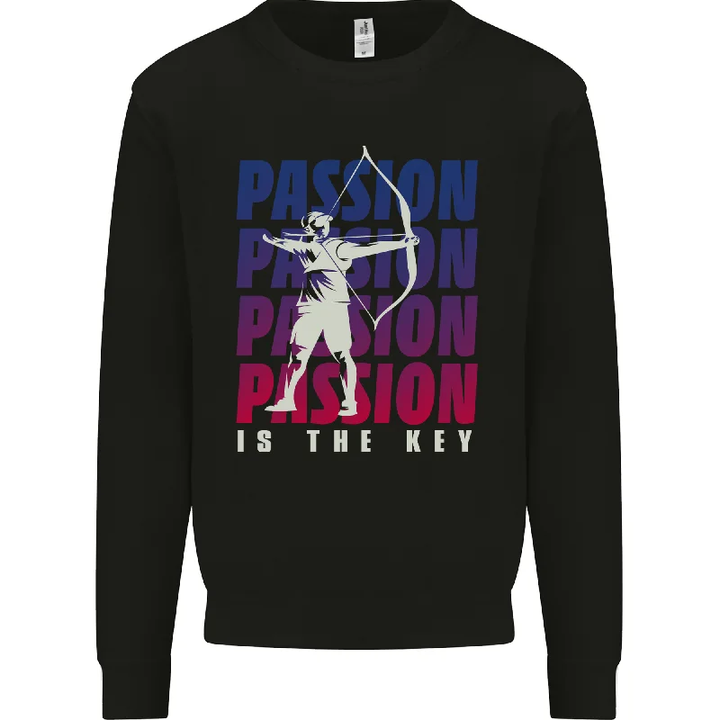 Archery Passion Is the Key Archer Mens Sweatshirt Jumper Hoodie with Belted Waist Structured Tailored Archery Passion Is the Key Archer Mens Sweatshirt Jumper Hoodie with Belted Waist Structured Tailored