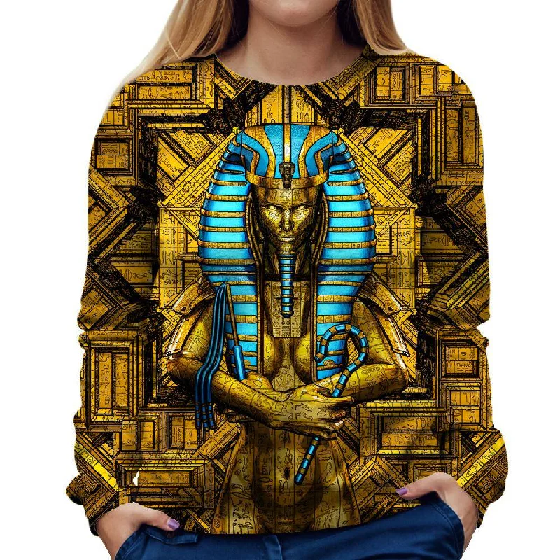 Sacred Queen Pharaoh Womens Sweatshirt Hoodie with Longline Fit Extended Stylish