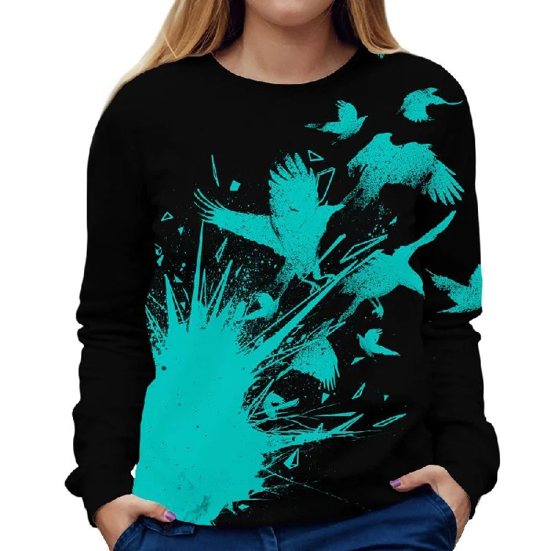 Fragments Womens Sweatshirt Hoodie with Hem Applique Textured Unique