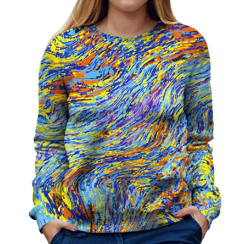 Starry Flow Womens Sweatshirt Graphic Hoodie Design Print
