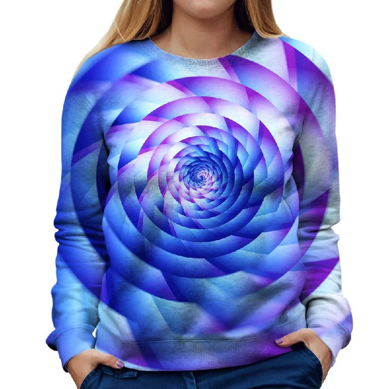 Never Stop Spinning Womens Sweatshirt Hoodie with Pastel Soft Subtle