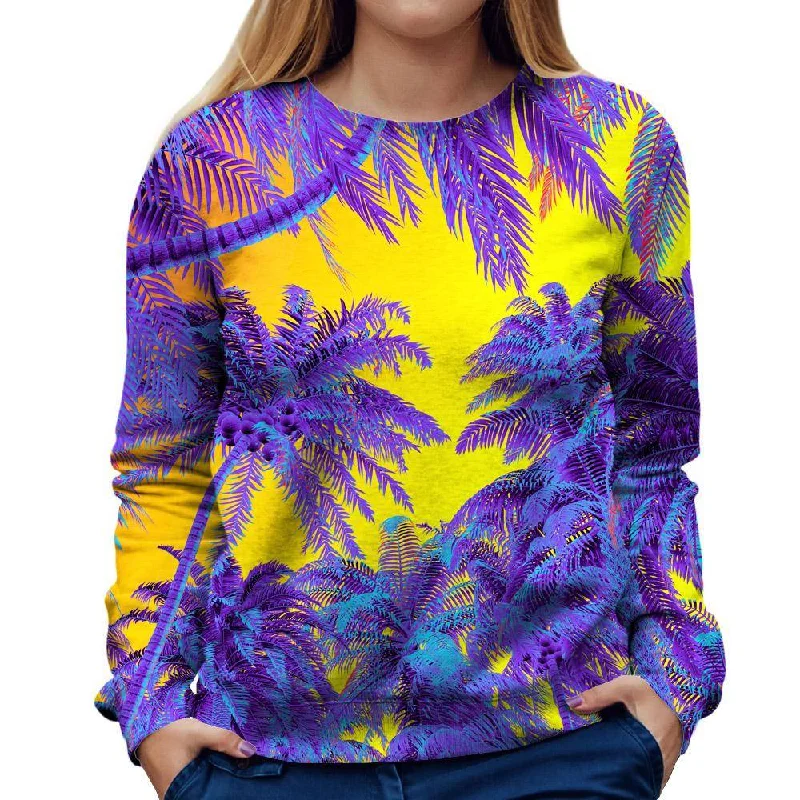 Polychrome Jungle Womens Sweatshirt Hoodie with Embroidery Detailed Premium