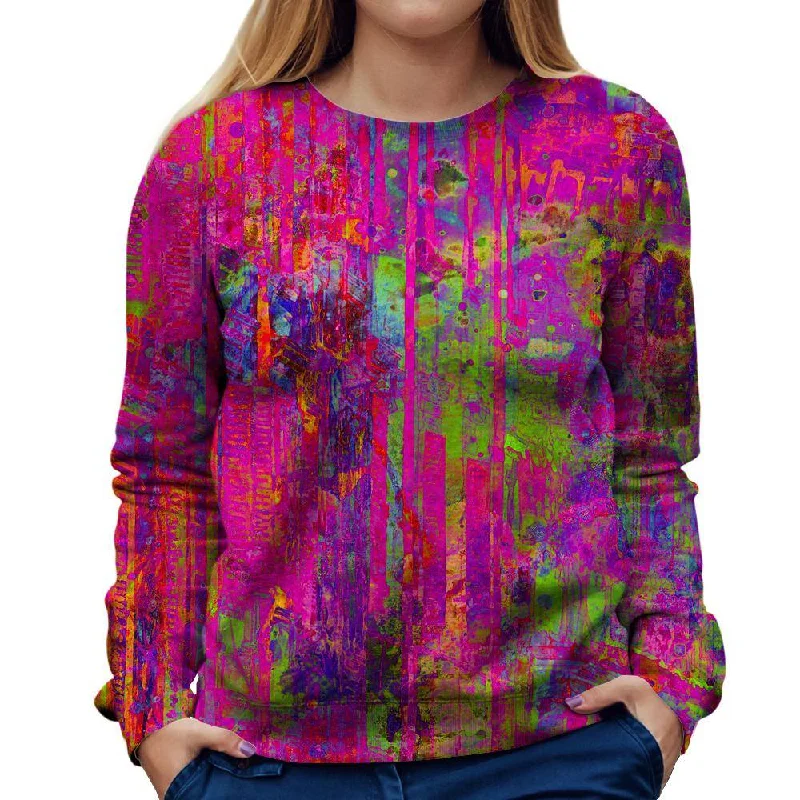 City Of Columns Womens Sweatshirt Hoodie with Zipper Placket Modern Functional