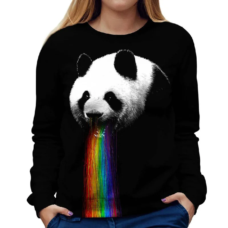 Pandalicious Womens Sweatshirt Hoodie with Typography Text Message