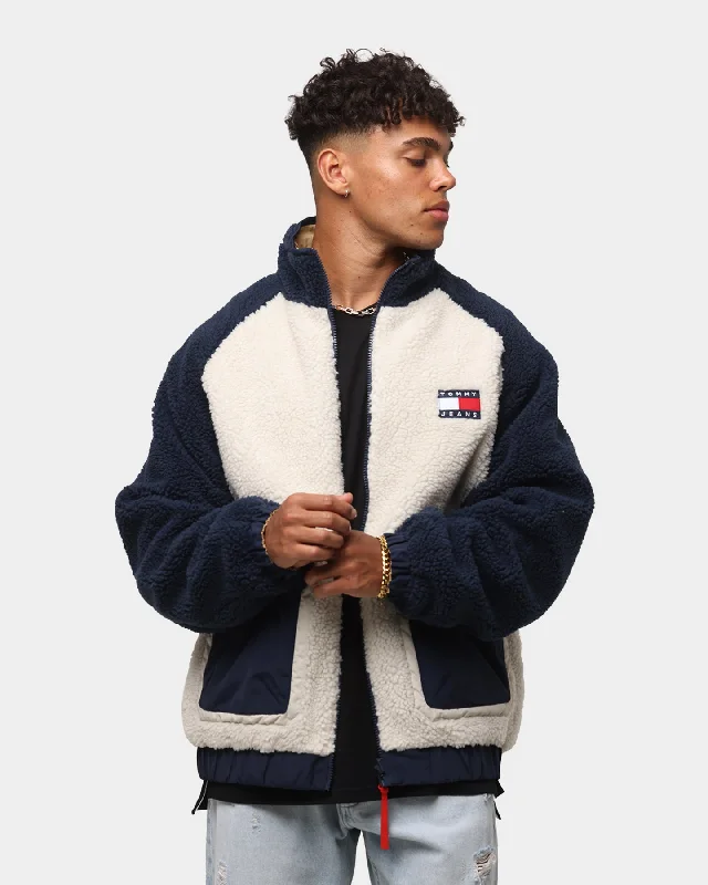 Tommy Jeans Reversible Sherpa Jacket Twilight Navy/White Satin Fabric Silk Fabric Chiffon Fabric Tommy Jeans Reversible Sherpa Jacket Twilight Navy/White Satin Fabric Silk Fabric Chiffon Fabric