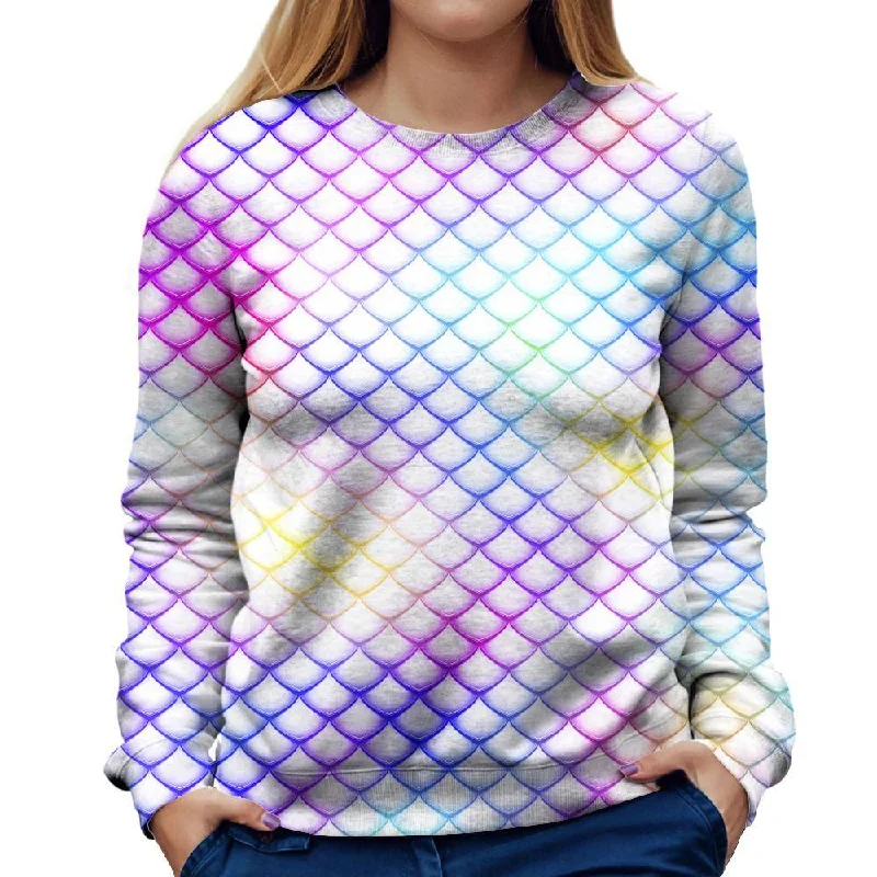 Colorful Dragon Scales Womens Sweatshirt Hoodie with Crew Neck Simple Timeless