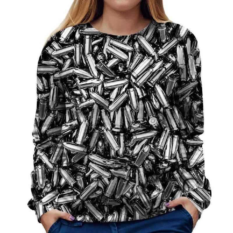 Silver Bullets Womens Sweatshirt Hoodie with Hem Contrast Bold Stylish