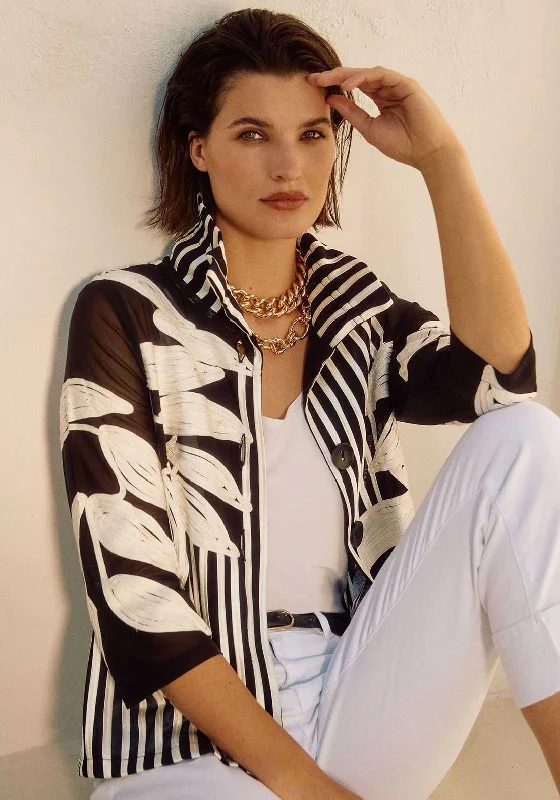 Joseph Ribkoff Embroidered Striped Jacket, Black Striped Jacket Polka Dot Jacket Floral Jacket Joseph Ribkoff Embroidered Striped Jacket, Black Striped Jacket Polka Dot Jacket Floral Jacket