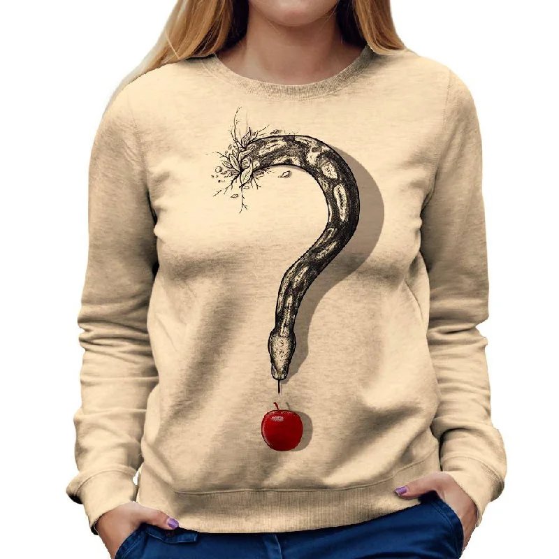 Curious Temptation Womens Sweatshirt Hoodie with Toggle Buttons Decorative Unique