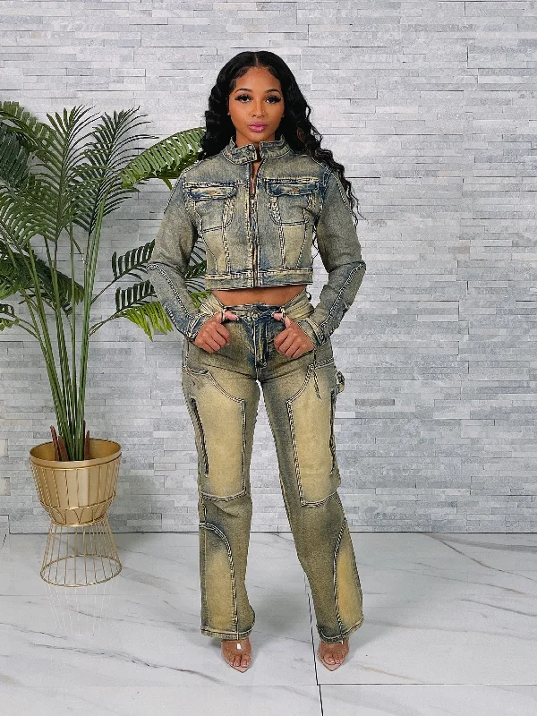9967+9999P - MOTO JACKET&PATCHWORK PANTS SET Fleece Fabric Down Fabric Feather Fabric 9967+9999P - MOTO JACKET&PATCHWORK PANTS SET Fleece Fabric Down Fabric Feather Fabric