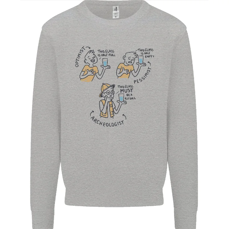 Archaeologist Glass Funny Archaeology Mens Sweatshirt Jumper Hoodie with High Neck Warm Protective