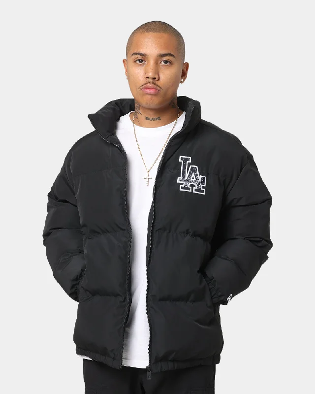 New Era Los Angeles Dodgers Paisley Puffer Jacket Black Front Pockets Side Pockets Patch Pockets New Era Los Angeles Dodgers Paisley Puffer Jacket Black Front Pockets Side Pockets Patch Pockets