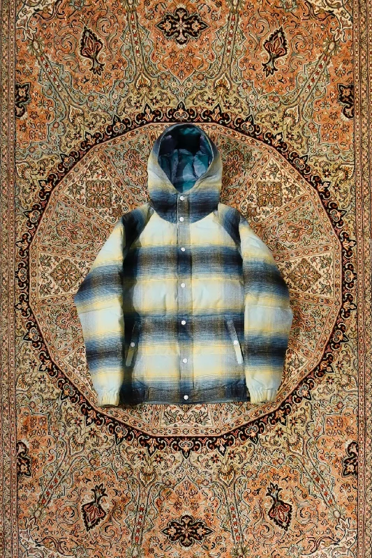 SUGARHILL HERRINGBONE OMBRE DOWN JACKET (GREEN) Rayon Jacket Velvet Jacket Corduroy Jacket SUGARHILL HERRINGBONE OMBRE DOWN JACKET (GREEN) Rayon Jacket Velvet Jacket Corduroy Jacket